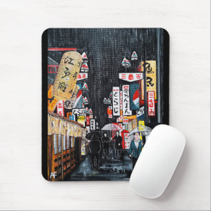 Mousepad Pintura de Chuva em Tóquio por Alfred Fox