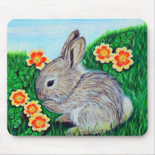 Mousepad Pintura de coelho bonito