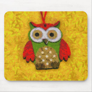 Mousepad Pintura de coruja