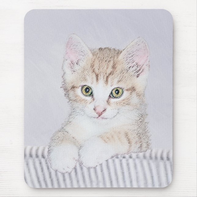 Mousepad Pintura de Kitten Orange Tabby - Arte Original par (Frente)