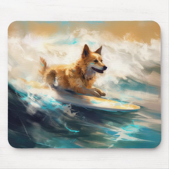 Mousepad Pintura de Navegação em Praia do Lapphund, Finland (Frente)