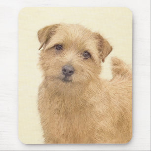 Mousepad Pintura de Norfolk Terrier - Arte de cachorro orig