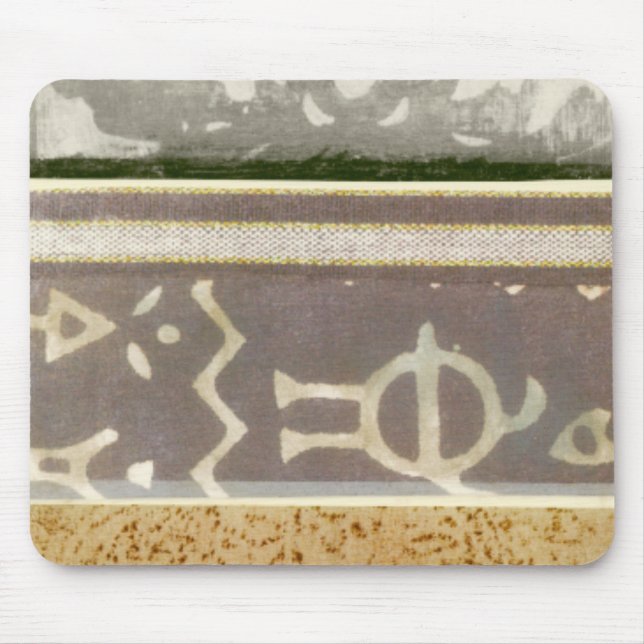 Mousepad Pintura de Padrão Tribal Contemporânea (Frente)