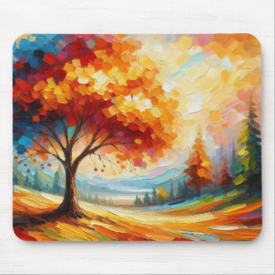 Mousepad Pintura de Paisagem Com Cores Brilhantes