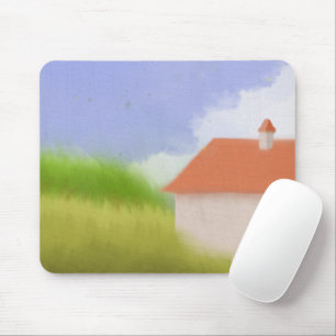 Mousepad Pintura de Paisagem Rural Pacífica