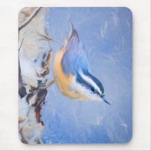 Mousepad Pintura De Pássaros Original De Raça Vermelha
