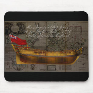 Mousepad Pintura de perfil do navio Jersey