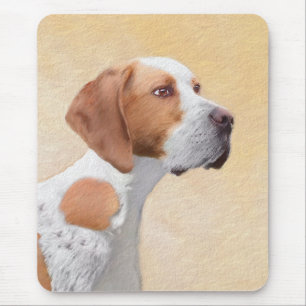 Mousepad Pintura de Ponteiro - Arte de Cão Original Bonita