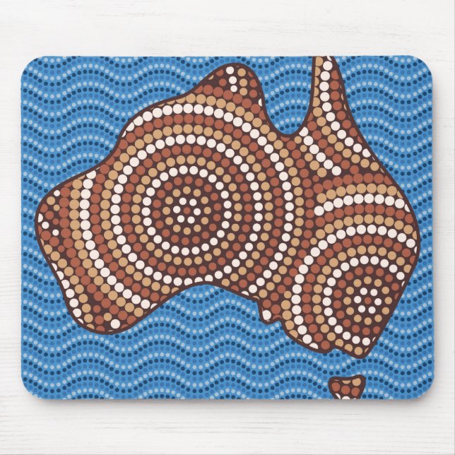 Mousepad Pintura de pontos aborígene na Austrália (Frente)