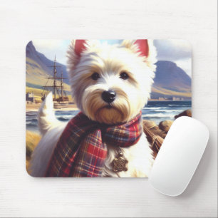 Mousepad Pintura de terreiro branco na rodovia oeste