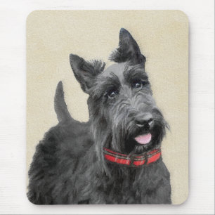 Mousepad Pintura de Terrier escocês - Arte de cão origina