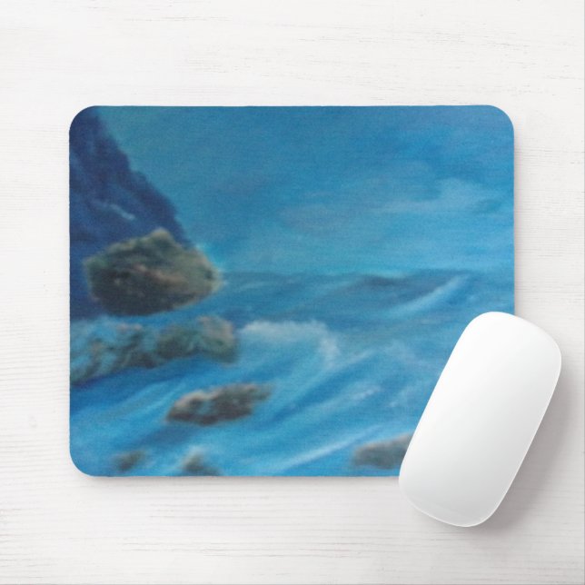 Mousepad Pintura de um Pad de Mouse Oceano (Com mouse)