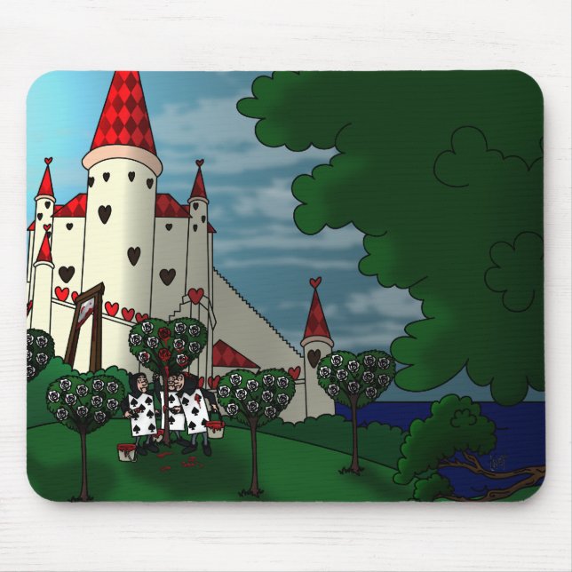 Mousepad Pintura Do Bloco De Mãos Vermelho Rosa (Frente)