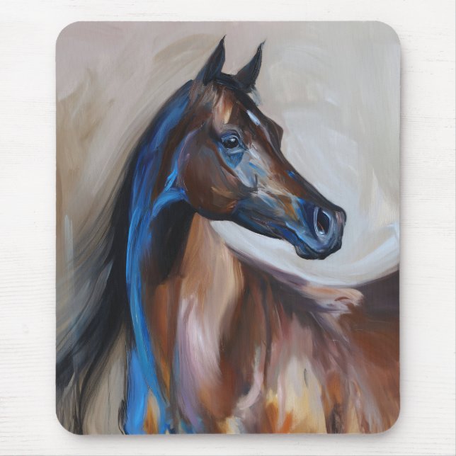 Mousepad Pintura do cavalo árabe (Frente)