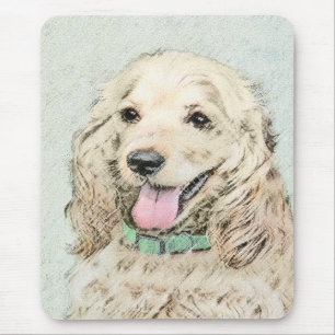 Mousepad Pintura do Cocker Spaniel Buff - Arte Original par