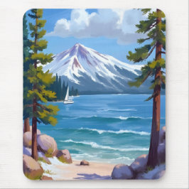 Mousepad Pintura do Lago Tahoe, Sand Harbor