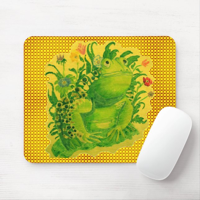 Mousepad Pintura do Trabalho de arte Verde-Bonito (Com mouse)