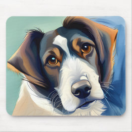 Mousepad Pintura em Desenho de Portraços de Cão