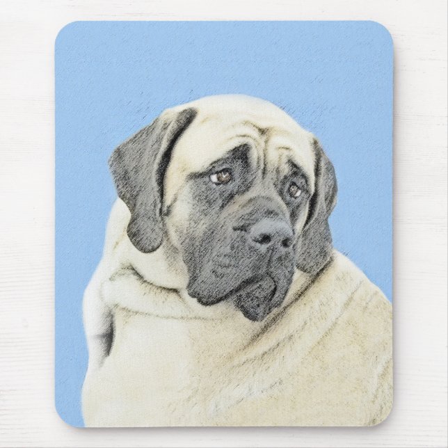 Mousepad Pintura em Inglês Mastiff (Fawn) - Arte Original p (Frente)