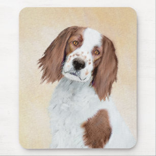 Mousepad Pintura em Setores Vermelho e Branco Irlandês - A