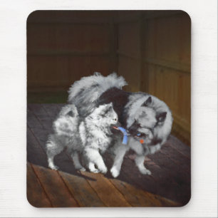 Mousepad Pintura em tempo de reprodução Keeshond - Arte d