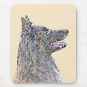 Mousepad Pintura em Tervuren Belga - Arte Cachorra Original