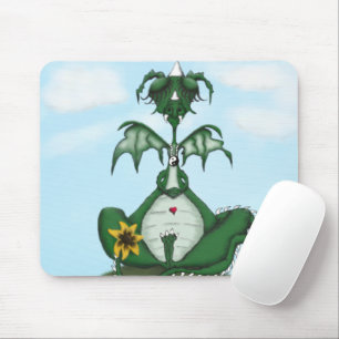 Mousepad Pintura Engraçada de Yogi Dragon