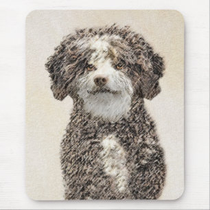 Mousepad Pintura Espanhola de Cão-de-Água - Arte Cão Ori