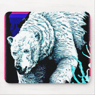 Mousepad Pintura impressionante de um Urso Polar. Compre ag