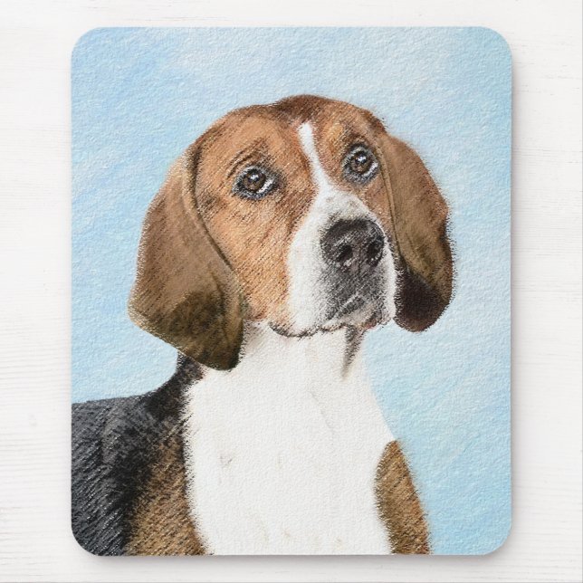 Mousepad Pintura Inglesa em Foxhound - Arte Cachorro Origin (Frente)