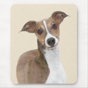 Mousepad Pintura italiana em greyhound - Arte canina origin