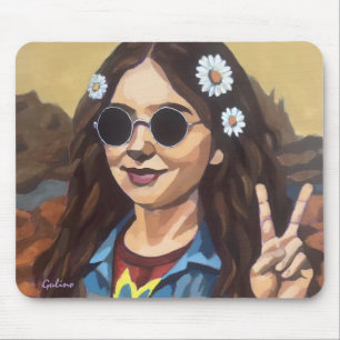 Mousepad Pintura Moderna da Mona Lisa - Arte Inspirada em d