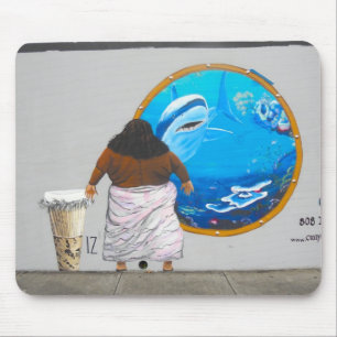 Mousepad Pintura mural da arte da rua de Havaí