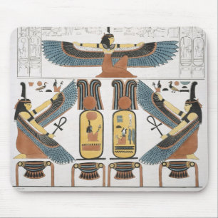 Mousepad Pintura mural dos túmulos dos reis em Thebes,