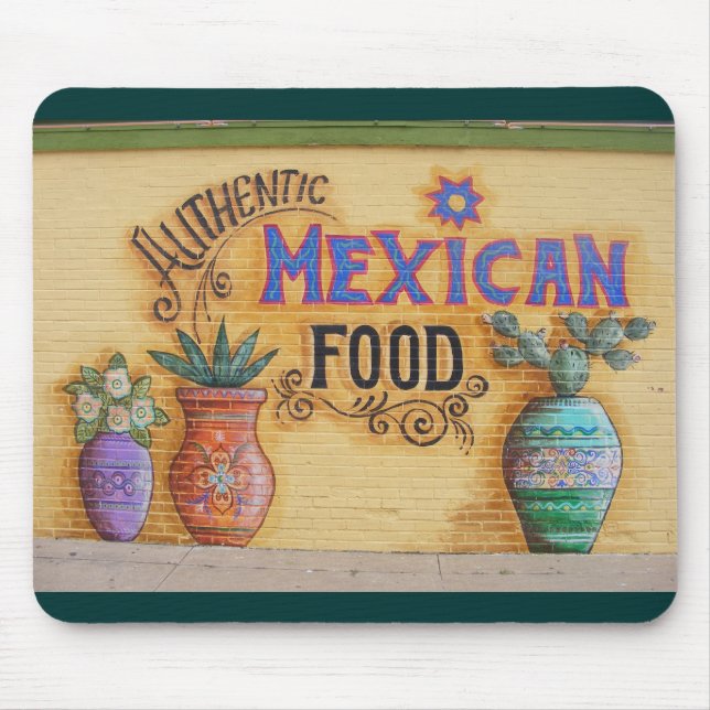 Mousepad Pintura mural mexicana da comida (Frente)