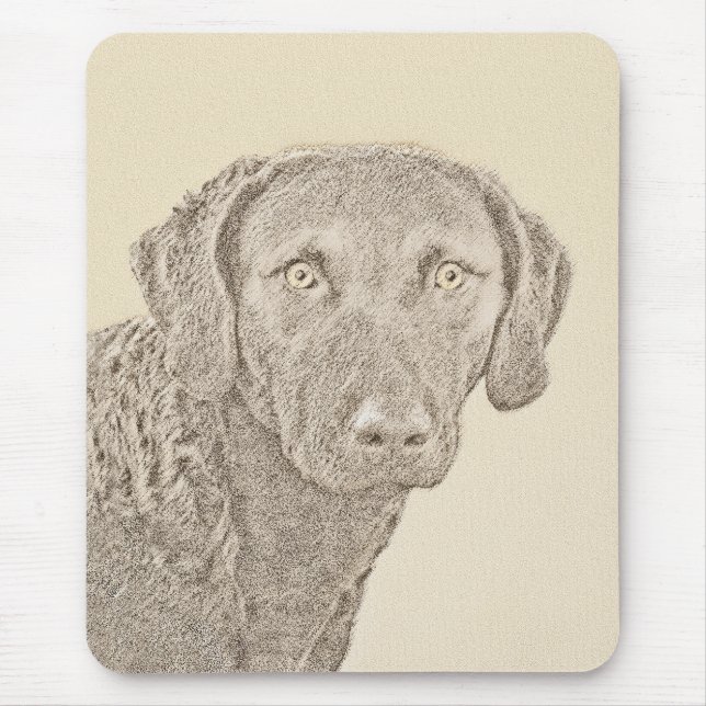 Mousepad Pintura Original para Cão na Baía de Chesapeake Re (Frente)