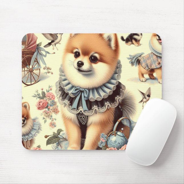 Mousepad Pintura Pomeraniana Cuja (Com mouse)