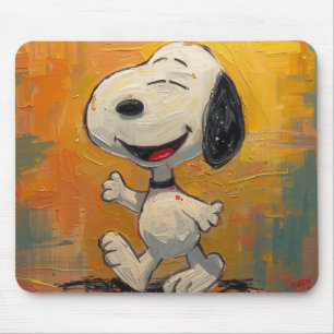 Mousepad Pintura Pop Art de Cachorro Beagle Alegre