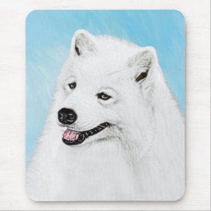Mousepad Pintura Samoyed - Arte Cachorosa Original