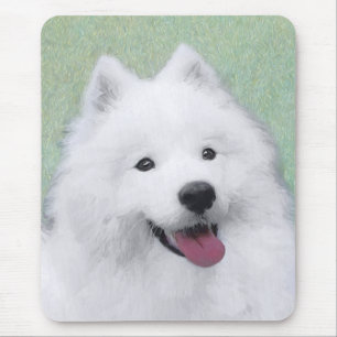 Mousepad Pintura Samoyed - Arte Cachorra Original