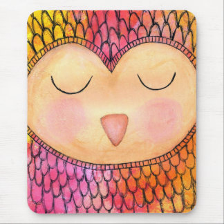 Mousepad Pintura sonolento Funky moderna dos meios mistos
