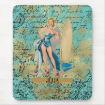 Pinup Girl in Mirror Personalizado