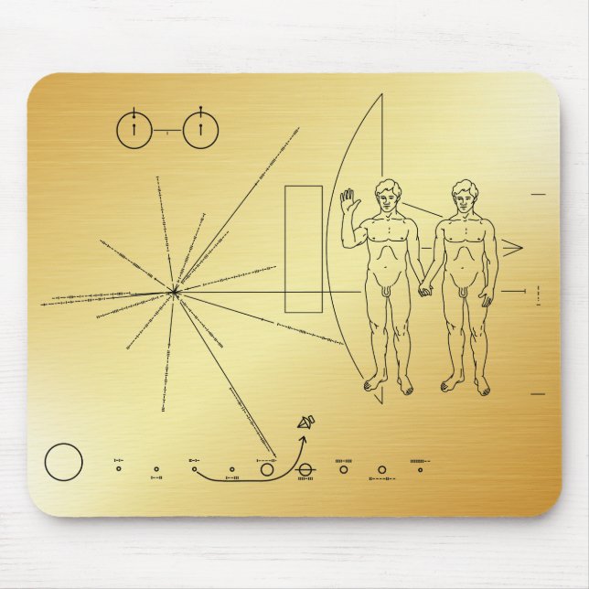 Mousepad Pioneer Plaque Adam & Adam (Frente)