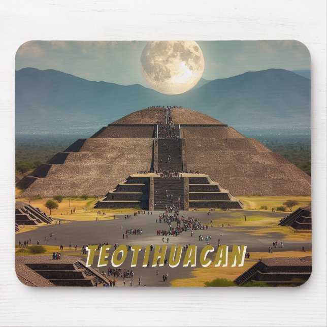Mousepad Pirâmide da Lua, Teotihuacan, Viagem do México (Frente)