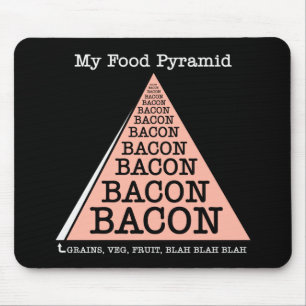 Mousepad Pirâmide de comida do bacon