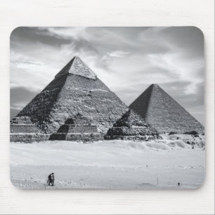 Mousepad Pirâmides Preto e Branco