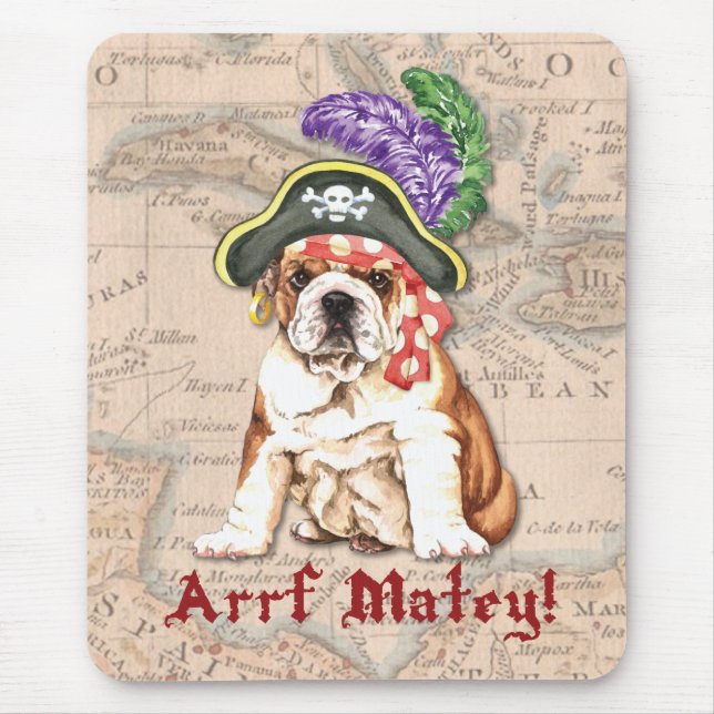 Mousepad Pirata do buldogue (Frente)