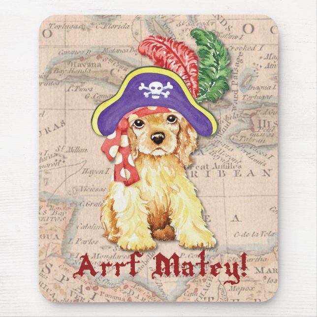 Mousepad Pirata do Cocker Spaniel (Frente)