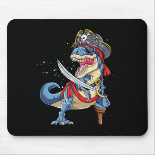 Mousepad Pirata do T Rex Dinossauro Jolly Roger Halloween D