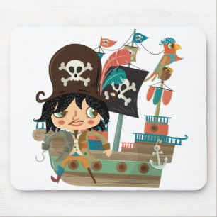Mousepad Pirata e navio de pirata